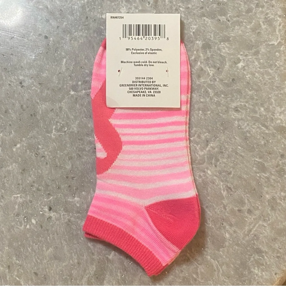 NEW! 4 Pairs! Breast Cancer Awareness Socks Soft Pink Ribbon Fits Shoe Sizes 5-9